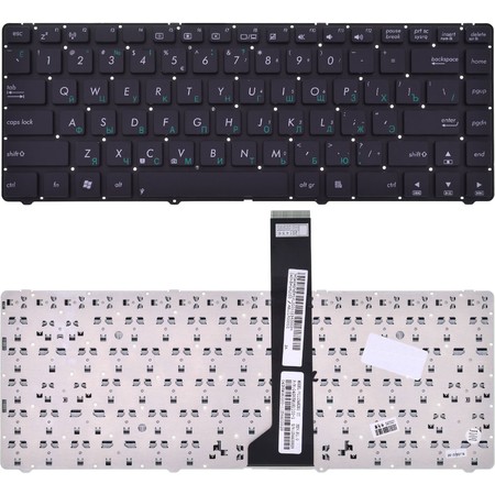 Клавиатура черная без рамки для Asus A45A