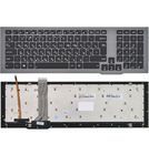 Клавиатура черная с серой рамкой с подсветкой для ASUS G75VW