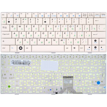 Клавиатура белая для Asus Eee PC 1000HD