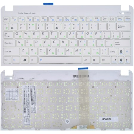 Клавиатура белая с белой рамкой для Asus Eee PC 1011CX