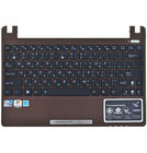 Клавиатура для Asus Eee PC X101 черная (Топкейс коричневый)