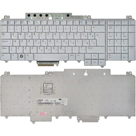 Клавиатура для Dell Inspiron 1721 (PP22X) серебристая Английская раскладка