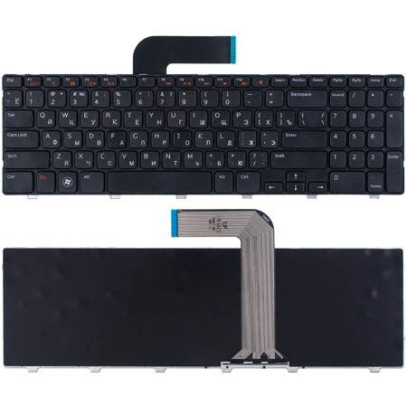 Клавиатура черная с черной рамкой для Dell Inspiron 15R (N5110)