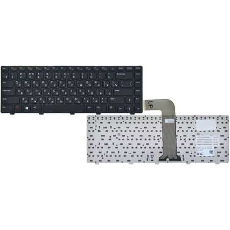 Клавиатура черная с черной рамкой для Dell Inspiron 14R (N4110)
