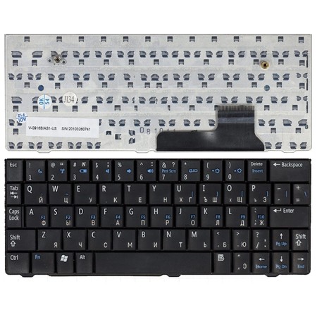Клавиатура для Dell Inspiron Mini 9 (910) pp39s черная