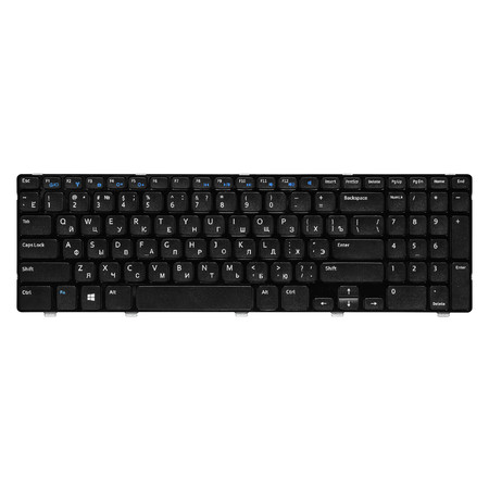 Клавиатура черная с черной рамкой для Dell Inspiron 15 (3537)
