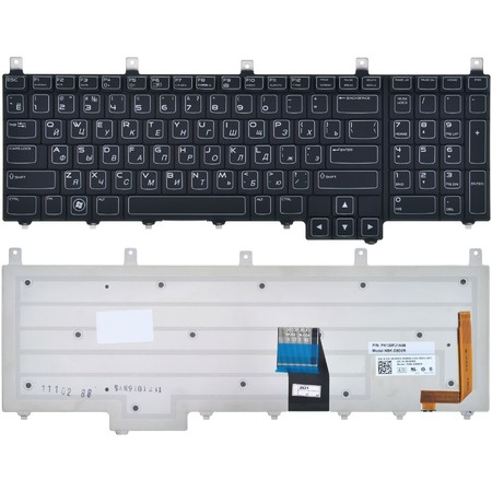 Клавиатура для Dell Alienware M17X R2 черная с подсветкой