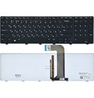 Клавиатура черная с черной рамкой с подсветкой для Dell Inspiron 17R (N7110)