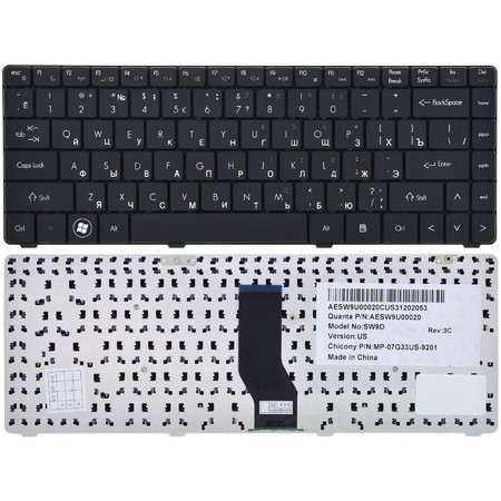 Клавиатура черная для DEXP Athena T106