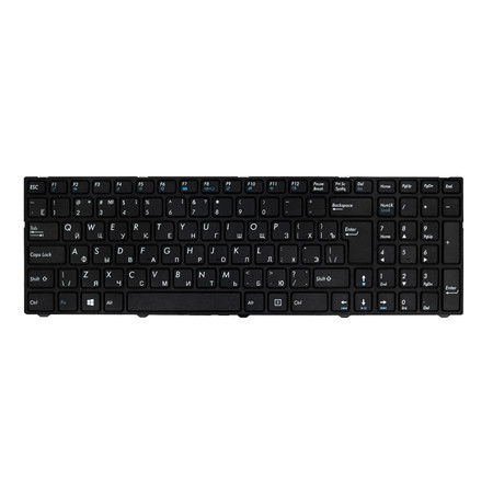 Клавиатура черная с черной рамкой (Вертикальный Enter) для DEXP Atlas H130
