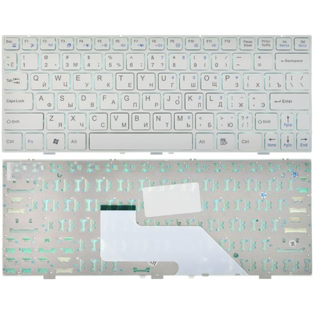 Клавиатура белая с белой рамкой для DNS Mini (0155930) M116CC
