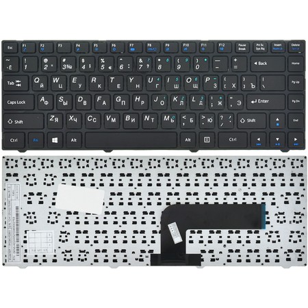 Клавиатура черная с черной рамкой для Pegatron B14Y