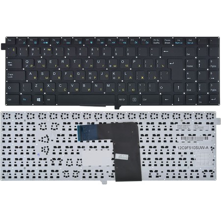 Клавиатура для Clevo W550SU1 черная без рамки