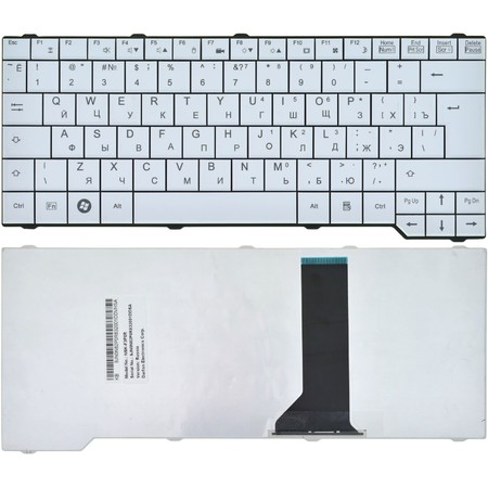 Клавиатура белая для Fujitsu Siemens Amilo Notebook Sa 3650