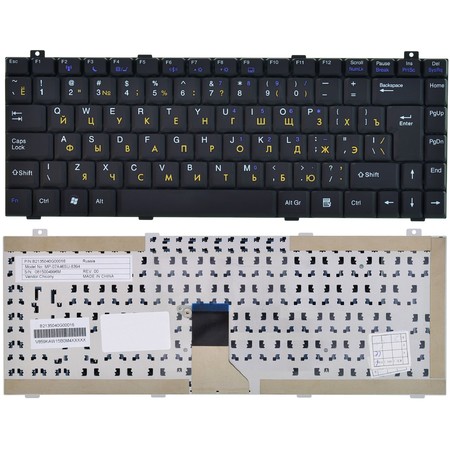 Клавиатура для Gateway M-150 черная