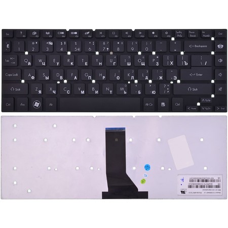 Клавиатура черная без рамки для Gateway NE511 (Z5W1M)