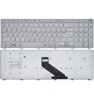 Клавиатура серебристая с серебристой рамкой для Packard Bell EasyNote TS45SB