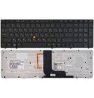 Клавиатура для HP EliteBook 8560w Mobile Workstation серая с черной рамкой с подсветкой (Управление мышью)