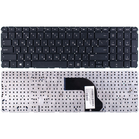Клавиатура черная без рамки (Горизонтальный Enter) для HP Pavilion dv6-7057er