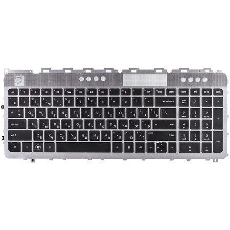 Клавиатура черная с серой рамкой с подсветкой для HP ENVY 17-3090nr 3D