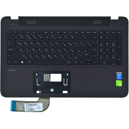 Клавиатура черная (Топкейс черный) для HP Pavilion 15-p111nr