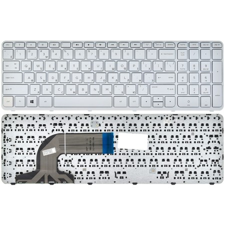 Клавиатура белая с белой рамкой для HP Pavilion x360 15-bk100ur