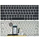 Клавиатура черная с серой рамкой Английская раскладка для HP EliteBook 2560p