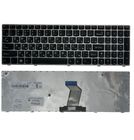 Клавиатура черная с серой рамкой для Lenovo IdeaPad Z570