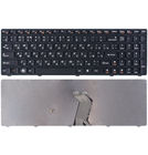 Клавиатура для Lenovo IdeaPad Y570 черная с черной рамкой