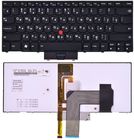 Клавиатура для Lenovo ThinkPad X1 Hybrid (Type 1294) черная с черной рамкой с подсветкой (Управление мышью)