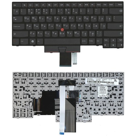 Клавиатура черная с черной рамкой для Lenovo ThinkPad Edge E435
