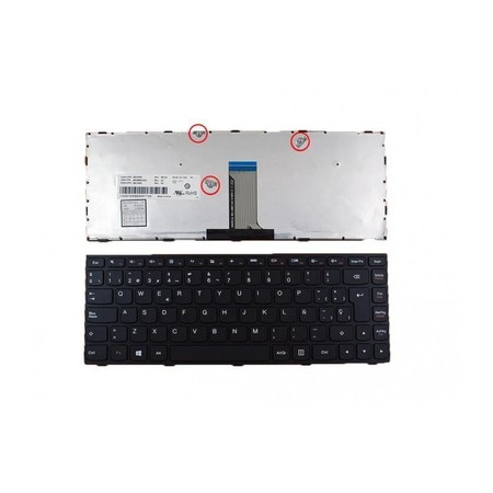 Клавиатура черная с черной рамкой для Lenovo G400s touch