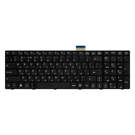 Клавиатура черная с черной рамкой для MSI CR630 (MS-168B)