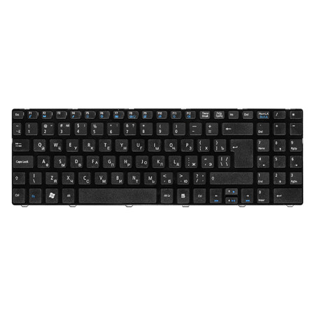 Клавиатура черная с черной рамкой для MSI CX640 (MS-16Y1), Medion E6217, Gigabyte Q2532N, MSI CR640 (MS-16y1), Pegatron A25