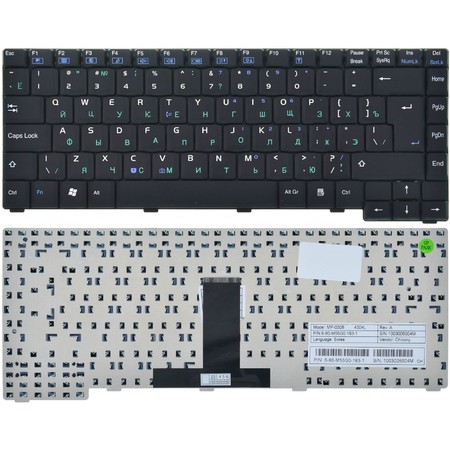 Клавиатура черная для Clevo M660