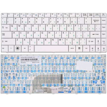 Клавиатура белая для MSI X-Slim 320 (ms-1351)