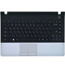 Клавиатура черная (Топкейс серебристый) для Samsung NP300E4A-A01