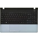 Клавиатура для Samsung NP300E5A черная (Топкейс серебристый)