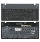 Клавиатура черная с голубой рамкой для Samsung NP350V5C-S1G