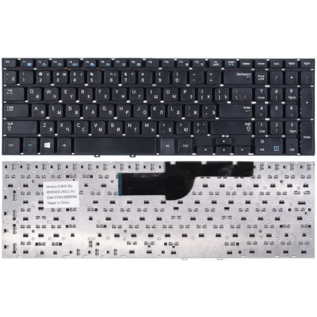 Клавиатура черная без рамки для Samsung NP350U5C-S0ARU