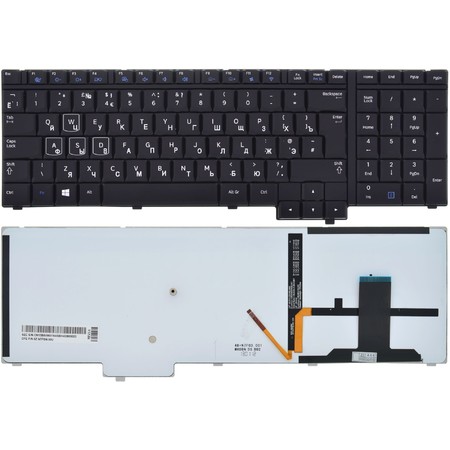 Клавиатура черная с подсветкой для Samsung NP700G7C-T02