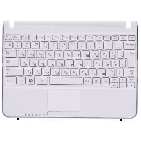 Клавиатура белая (Топкейс белый) для Samsung N220 (NP-N220-JA02)