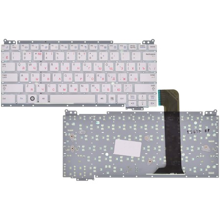 Клавиатура белая без рамки для Samsung NC110P (NP-NC110-P06)