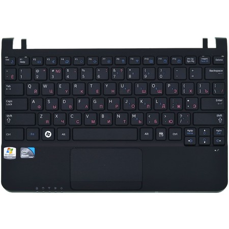 Клавиатура черная (Топкейс черный) для Samsung NC110P (NP-NC110-P06)