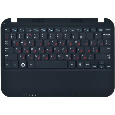 Клавиатура черная (Топкейс черный) для Samsung NS310 (NP-NS310-A02)