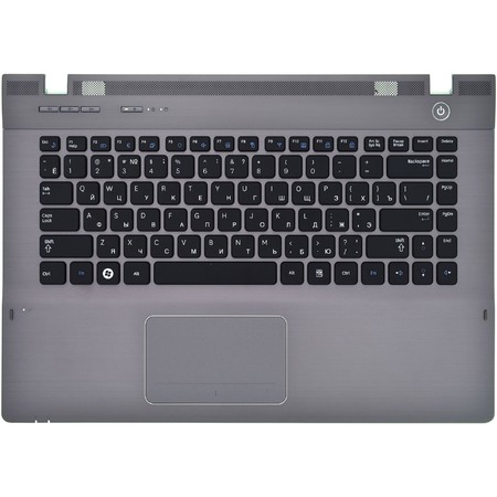 Клавиатура черная (Топкейс серый) для Samsung QX410 (NP-QX410-S01)