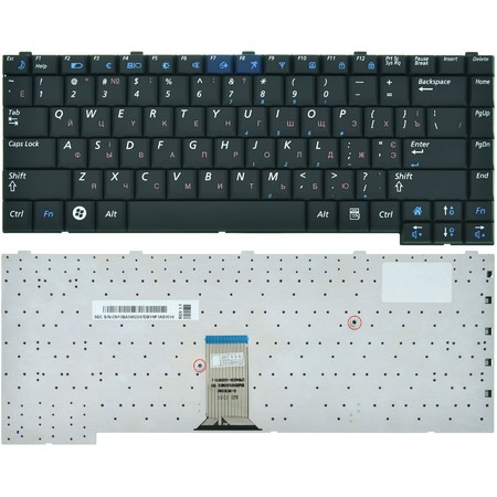 Клавиатура черная для Samsung R410 (NP-R410-FA02)