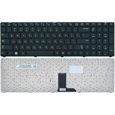 Клавиатура черная с черной рамкой для Samsung R780 (NP-R780-JS01)