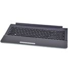 Клавиатура черная (Топкейс серый) для Samsung RC520 (NP-RC520-S02)