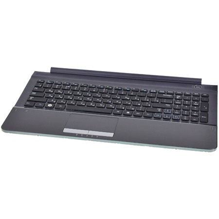 Клавиатура черная (Топкейс серый) для Samsung RC520 (NP-RC520-S01)